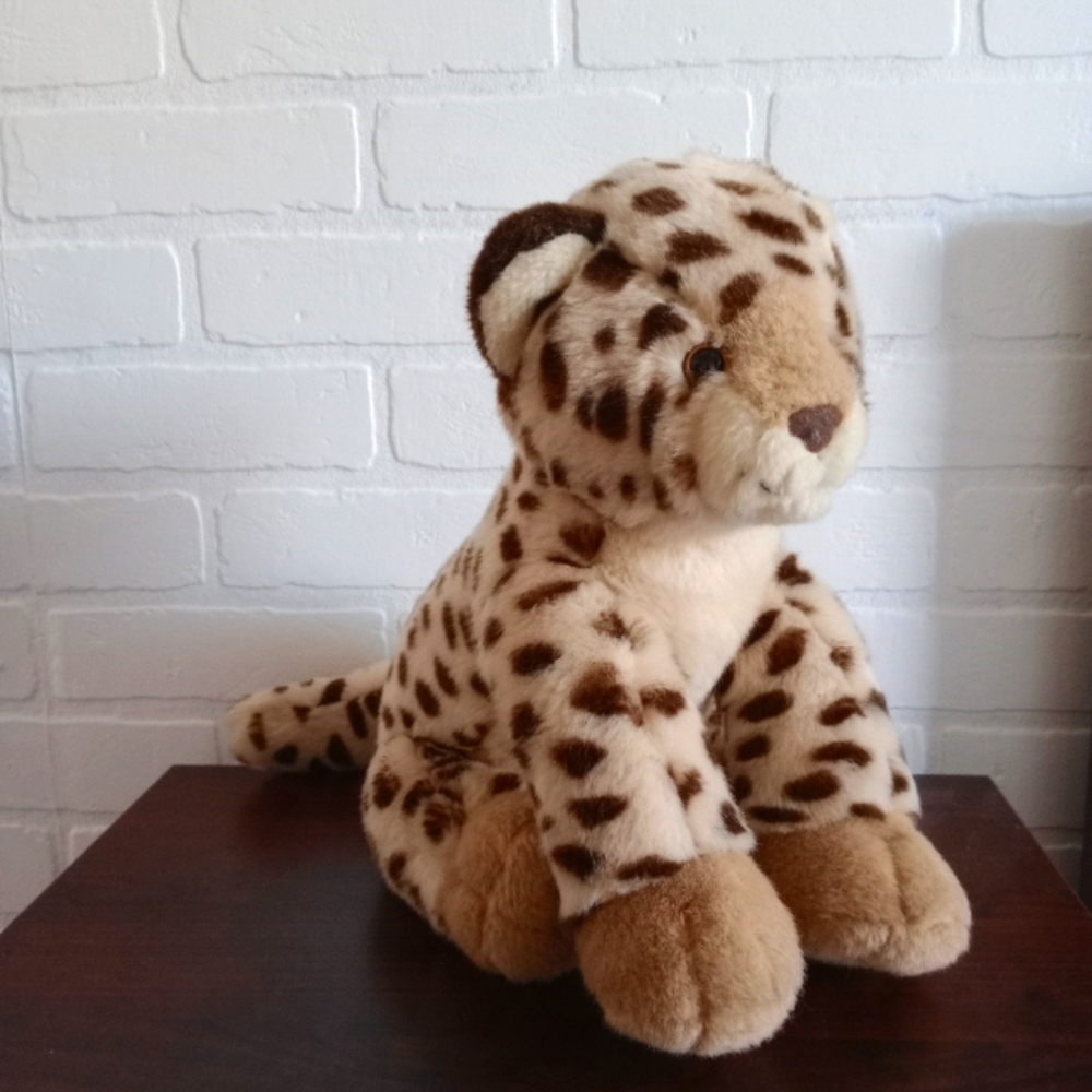 Build-A-Bear Baby Panther Cheetah Gold Eye Retired Plush Stuffed Animal